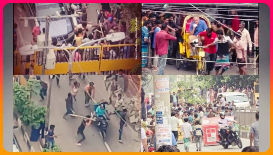 অটোরিকশাচালকদের তাণ্ডব