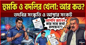 হুমকি, তদবির আর বদলির চক্র কবে ভাঙবে প্রশাসনে বদলি ও হুমকি