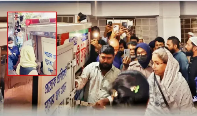 প্যারোলে সাময়িক মুক্তি পেয়ে স্বামীকে শেষ বিদায় জানালেন সাবেক মন্ত্রী দীপু মনি দীপু মনি প্যারোলে মুক্তি স্বামী শেষ বিদায়
