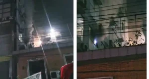মিরপুর সাড়ে ১১ নম্বরে বহুতল ভবনে আগুন