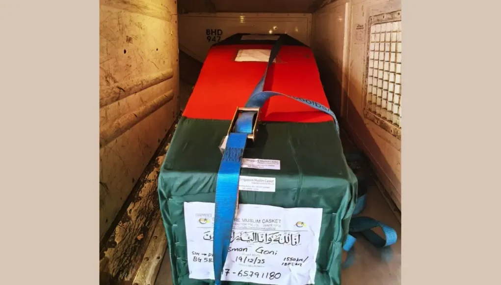 সিঙ্গাপুর থেকে দেশের পথে হাদির মরদেহ