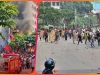 মিরপুরে উচ্ছেদ অভিযানে সংঘর্ষ, সিটি করপোরেশনের গাড়িতে আগুন মিরপুরে উচ্ছেদ অভিযানে সংঘর্ষ