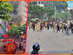 মিরপুরে উচ্ছেদ অভিযানে সংঘর্ষ, সিটি করপোরেশনের গাড়িতে আগুন মিরপুরে উচ্ছেদ অভিযানে সংঘর্ষ