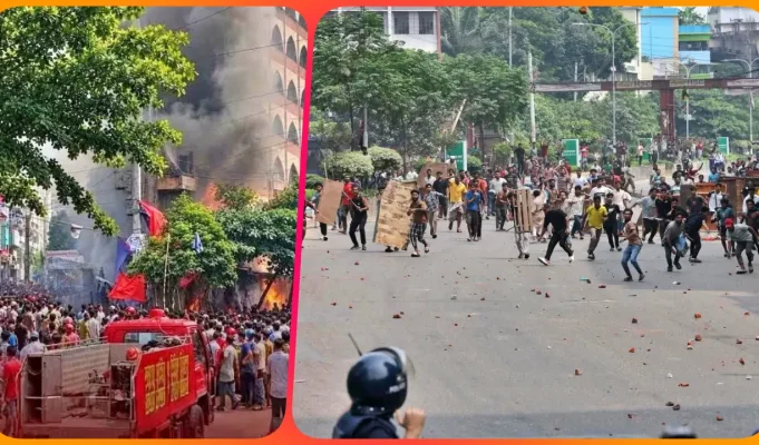 মিরপুরে উচ্ছেদ অভিযানে সংঘর্ষ, সিটি করপোরেশনের গাড়িতে আগুন মিরপুরে উচ্ছেদ অভিযানে সংঘর্ষ