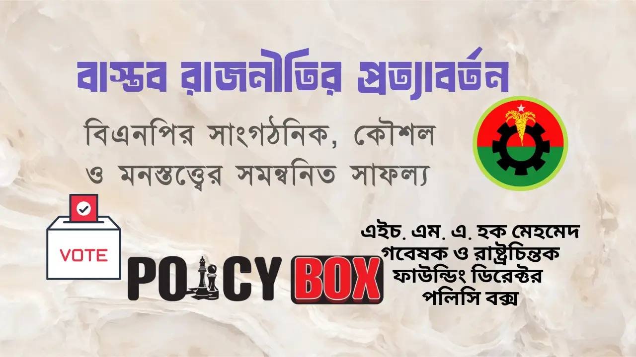বাস্তব রাজনীতির প্রত্যাবর্তন: বিএনপির সাংগঠনিক, কৌশল ও মনস্তত্ত্বের সমন্বনিত সাফল্য