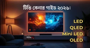 টিভি কেনার গাইড ২০২৬: LED, QLED, Mini LED ও OLED – বাংলাদেশের জন্য সম্পূর্ণ পরামর্শ টিভি কেনার গাইড: LED, QLED, Mini LED ও OLED টিভির তুলনা