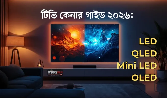 টিভি কেনার গাইড ২০২৬: LED, QLED, Mini LED ও OLED – বাংলাদেশের জন্য সম্পূর্ণ পরামর্শ টিভি কেনার গাইড: LED, QLED, Mini LED ও OLED টিভির তুলনা